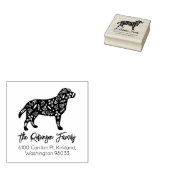 Dekorierte Labrador-Rücksendeadresse Gummistempel (Stempel)