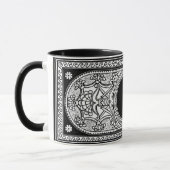 Dekorierte Lamassu-Kaffee-Tasse Tasse (Links)