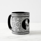 Dekorierte Lamassu-Kaffee-Tasse Tasse (Vorderseite Links)
