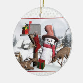 Dekorierte Mailbox Snowman Deer and Gifts Ornament (Links)