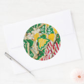 Dekorierte Mattierte, hausgemachte Weihnachtszucke Runder Aufkleber (Umschlag)