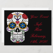 Dekorierte menschliche Schädel Art Thunder_Cove (Vorne/Hinten)