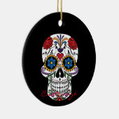 Dekorierte menschliche Schädel Art Thunder_Cove Keramik Ornament (Rechts)