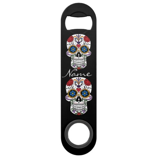 Dekorierte menschliche Schädelkunst Thunder_Cove Speed Flaschenöffner (Vorderseite)