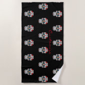 Dekorierte menschliche Schädelkunst Thunder_Cove Strandtuch (Vorderseite)