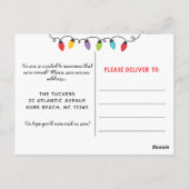 Dekorierte neue Hallen beleuchten Niedliche Bewegu Postkarte (Rückseite)