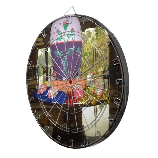 Dekorierte Ostereier Art Print Dartscheibe (Vorderseite rechts)