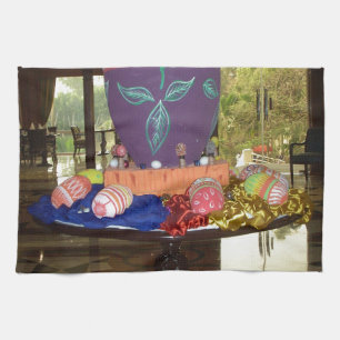 Dekorierte Ostereier Art Print Geschirrtuch