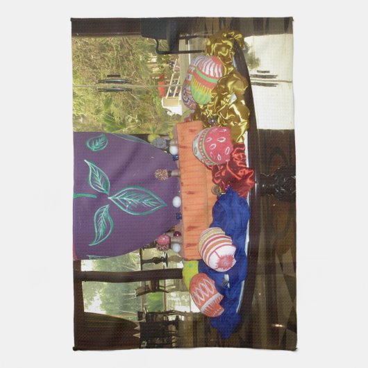 Dekorierte Ostereier Art Print Geschirrtuch (Vertikal)