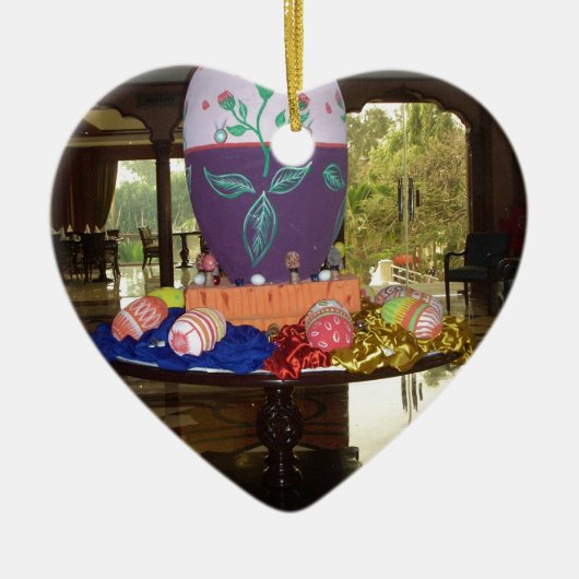 Dekorierte Ostereier Art Print Keramikornament (Vorne)