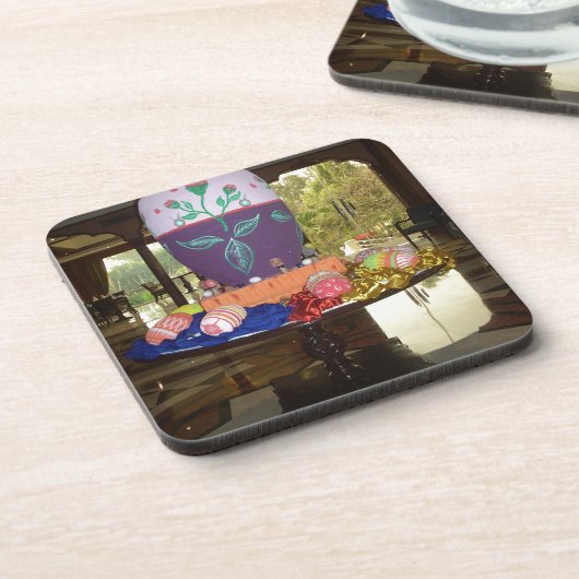 Dekorierte Ostereier Art Print Untersetzer (Linke Seite)