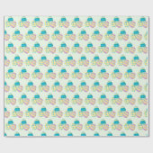 Dekorierte Ostereier Farbenfrohe Muster Ostern Geschenkpapier (Flach)