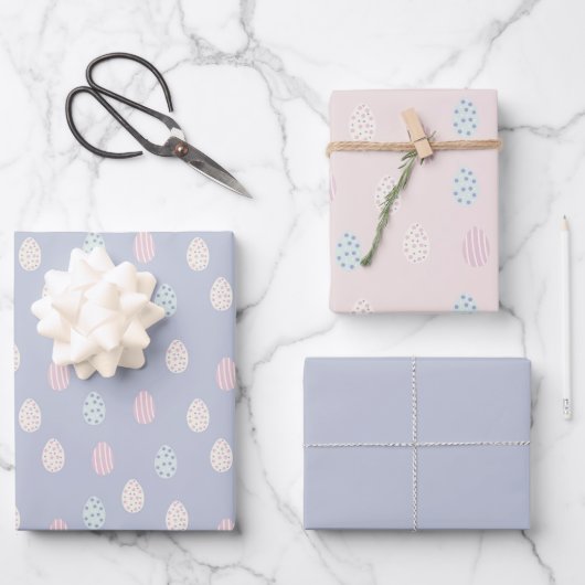 Dekorierte Ostereier Geschenkpapier Set (Vorderseite)