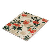 Dekorierte rote und weiße Beeren Fliese (Seite)