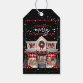 DEKORIERTE STOREFRONT mit SNOW Weihnachtsgeschenk Geschenkanhänger (Vorderseite)
