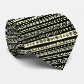 Dekorierte Streifen - hellgelb Krawatte (Gerollt)