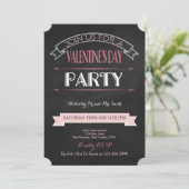 Dekorierte Tafel| Valentinische Party Einladung (Stehend Vorderseite)