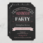 Dekorierte Tafel| Valentinische Party Einladung (Vorne/Hinten)