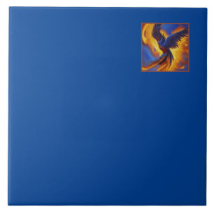 Dekorierte Tile - Deep Blue Color - Phoenix Art Fliese
