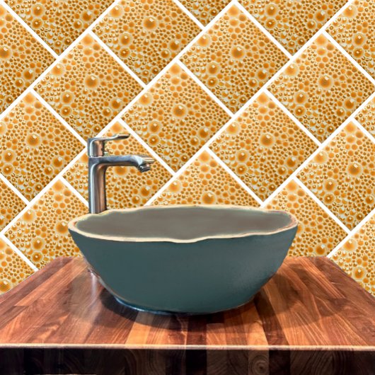 Dekorierte Tile mit Bläschen, Orangenmarmelade Fliese