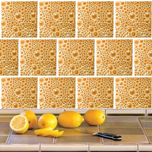 Dekorierte Tile mit Bläschen, Orangenmarmelade Fliese
