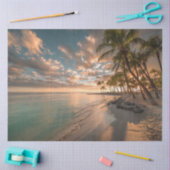 Dekorierte tropische Paradies Palmen Seidenpapier (Basteln)