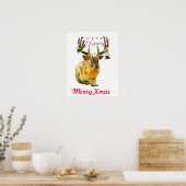 Dekorierte Weihnachten Jackalope Merry Xmas Poster (Küche)