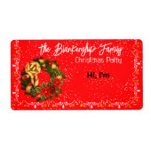 Dekorierte weihnachtliche Kronen-Papiermarke (Vorne)