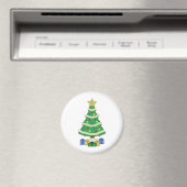 Dekorierte Weihnachtsbaum 8bit Video Game Style Ma Magnet (In Situ (Geschirrspüler))