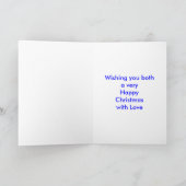 Dekorierte Weihnachtsbaumgroßeltern im Freien Feiertagskarte (Innenseite)