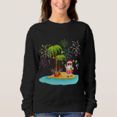 Dekorierte Weihnachtspalme Tropische Xmas Coconu Sweatshirt (Vorderseite)