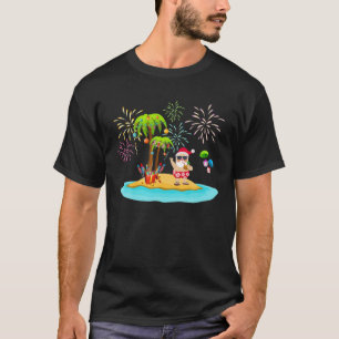 Dekorierte Weihnachtspalme Tropische Xmas Coconu T-Shirt