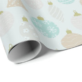 Dekorierte Weihnachtsschmuck Hellgrüne Weihnachten Geschenkpapier (Rolleneckpunkt)