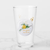 Dekorierte Weihnachtszweig in Bauble Glas (Rückseite)