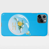 Dekorierte Weihnachtszweig in Bauble iPhone Hülle (Rückseite (Horizontal))