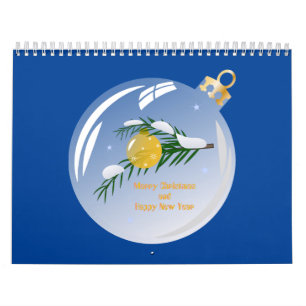 Dekorierte Weihnachtszweig in Bauble Kalender