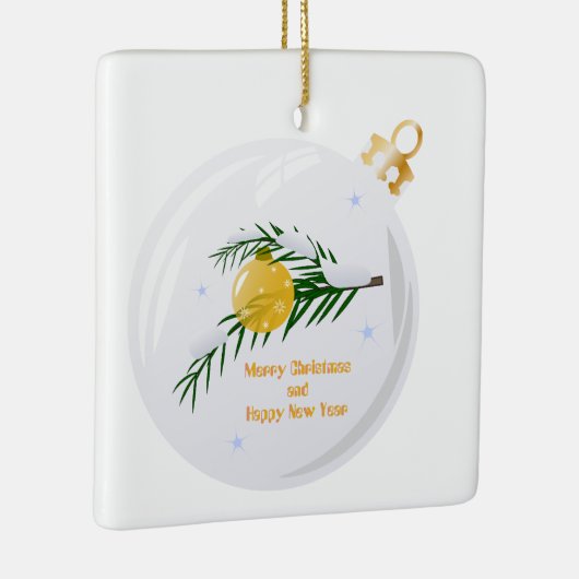 Dekorierte Weihnachtszweig in Bauble Keramikornament (Rechts)