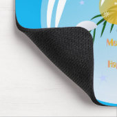 Dekorierte Weihnachtszweig in Bauble Mousepad (Ecke)