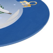 Dekorierte Weihnachtszweig in Bauble Schneidebrett (Ecke)