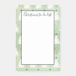 Dekorierte weiße Weihnachtsbaumen Grüne Sterne zu Post-it Klebezettel