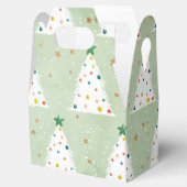 Dekorierte weiße Weihnachtsbaumen Grüner Stern & O Geschenkschachtel (Geöffnet)