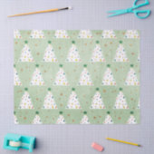 Dekorierte weiße Weihnachtsbaumen Grüner Stern & O Seidenpapier (Basteln)