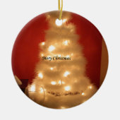 Dekorierte weiße Weihnachtsbaumsammlung Keramik Ornament (Vorne)