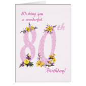 Dekorierte Zahlen der 80. Blume (Vorne)