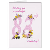 Dekorierte Zahlen der 83. Blume (Vorne)