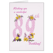 Dekorierte Zahlen der 89. Blume (Vorne)