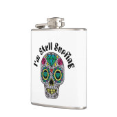 Dekorierter Abstrakter Schädelkolben Flachmann (Links)