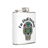 Dekorierter Abstrakter Schädelkolben Flachmann (Rechts)