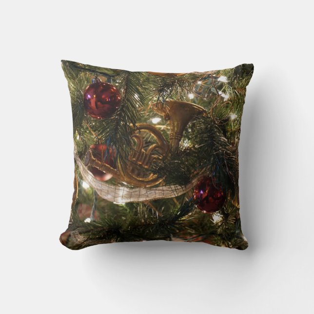 Dekorierter Christbaum Nah Kissen (Vorderseite)