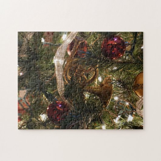 Dekorierter Christbaum Nah Puzzle (Horizontal)